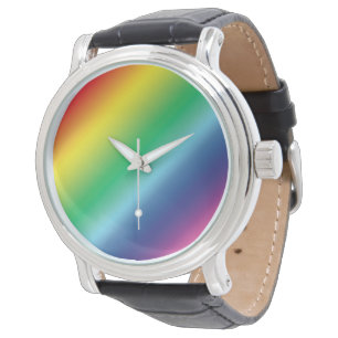 Pride lgbtq rainbow colours pattern watch