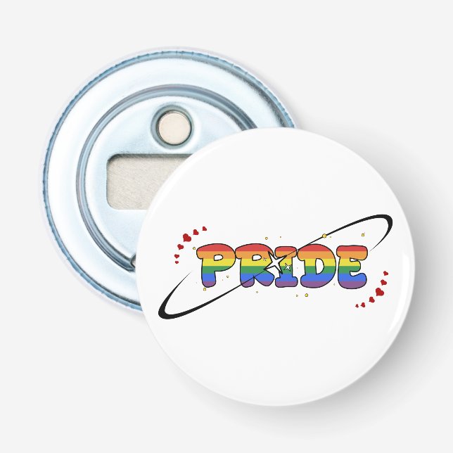 Pride LGBTQ Rainbow Flag Bottle Opener (Front)