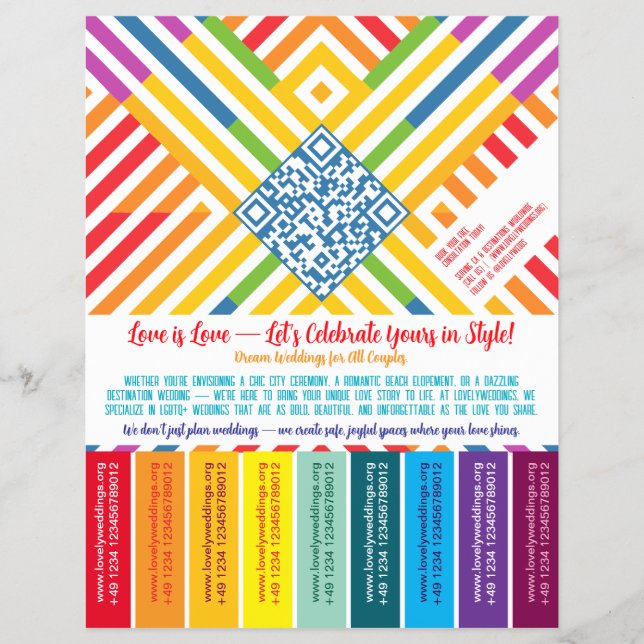 pride LGBTQ+ tear off flyer (Front)