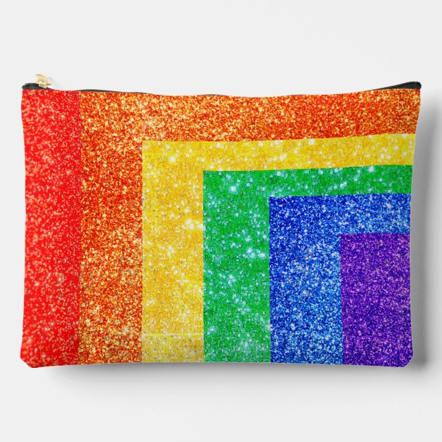 Pride LGBTQA+ rainbow Accessory Pouch (Front)