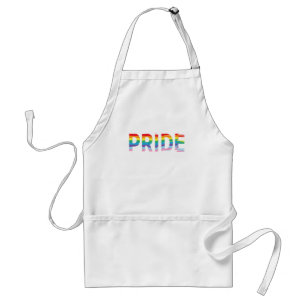 PRIDE LGBTQIA Rainbow Flag, Letter Cool Standard Apron