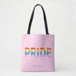 PRIDE LGBTQIA Rainbow Flag, Pride Pink Tote Bag