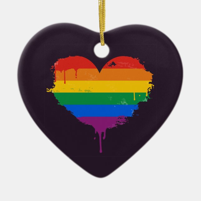 PRIDE LOVE CERAMIC TREE DECORATION (Front)