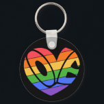 Pride Love Heart Gay Rainbow LGBTQ Key Ring<br><div class="desc">Pride Love Heart Gay Rainbow LGBTQ keychain</div>