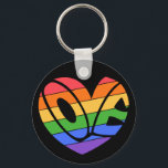 Pride Love Heart Gay Rainbow LGBTQ Key Ring<br><div class="desc">Pride Love Heart Gay Rainbow LGBTQ keychain</div>