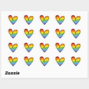 Pride Love Heart Gay Rainbow LGBTQ Sticker