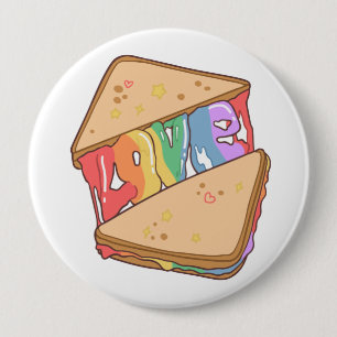 Pride. Love is love. Cute love. Rainbow gay      10 Cm Round Badge