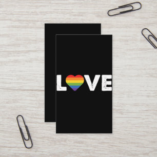 Pride Love is Love Gay Equality Rainbow LGBTQ  Business Card