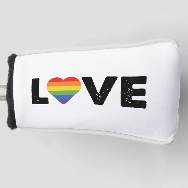 Pride Love is Love Gay Equality Rainbow LGBTQ  Golf Head Cover (Front)
