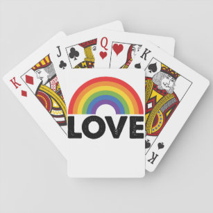 Pride Love is Love Gay Equality Rainbow LGBTQ  Playing Cards