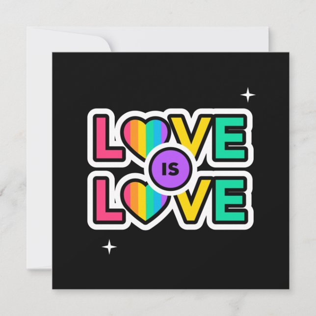 Pride. Love is love. Gay Rainbow colours     (Front)