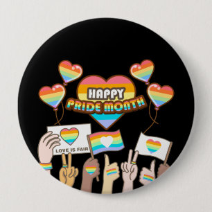 Pride love. Love is fair. Pride month.             10 Cm Round Badge