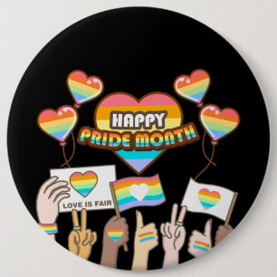 Pride love. Love is fair. Pride month.             6 Cm Round Badge