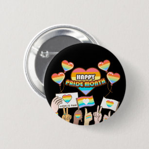 Pride love. Love is fair. Pride month.          6 Cm Round Badge