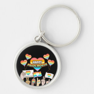 Pride love. Love is fair. Pride month. Key Ring