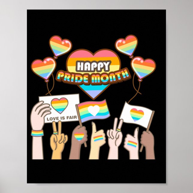 Pride love. Love is fair. Pride month. Poster (Front)