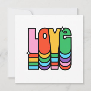Pride- love rainbow colour. love is love. card