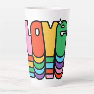 Pride- love rainbow colour. love is love.      cof latte mug