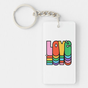Pride- love rainbow colour. love is love. key ring