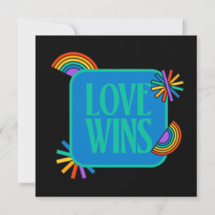 Pride- love wins. Gay rainbow lgbtq    Card