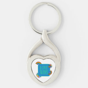 Pride- love wins. Gay rainbow lgbtq Key Ring