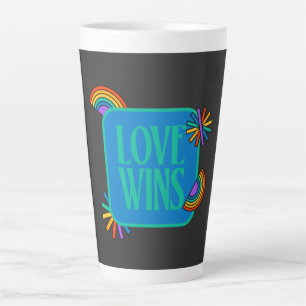 Pride- love wins. Gay rainbow lgbtq Latte Mug