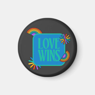 Pride- love wins. Gay rainbow lgbtq Magnet