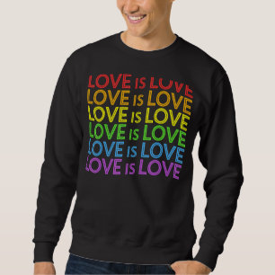 Pride March Rainbow Lgbt Equality Love Is Love Gay Sweatshirt