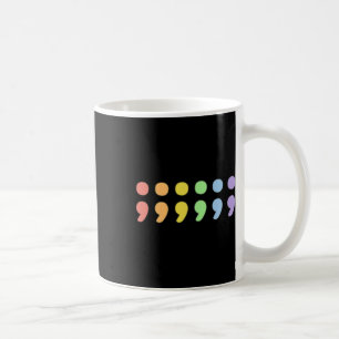 Pride Mental Health Semicolon Lgbtqia+ Lgbt Pastel Coffee Mug