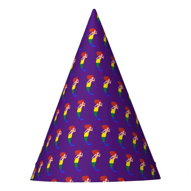 Pride Mermaid Party Hat (Front)