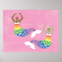 Pride Mermaid Rainbow Flag Tail LGBT Party