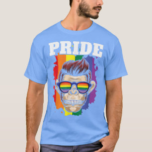 Pride Monkey Gay Rainbow Flag Gay LGBTQ LGBT Pride T-Shirt
