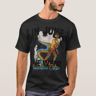 Pride Month 2022 Lgbt Q Roller Blades Rainbow Flag T-Shirt