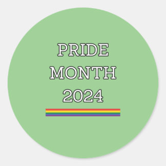 PRIDE MONTH 2024, lgbtq Classic Round Sticker
