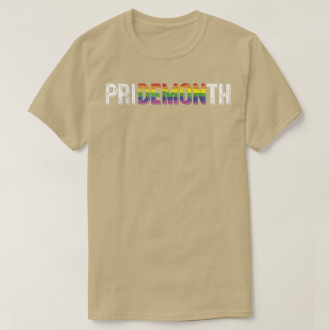 Pride Month Demon Gay Lesbian LGBT Flag 2022  T-Shirt (Design Front)
