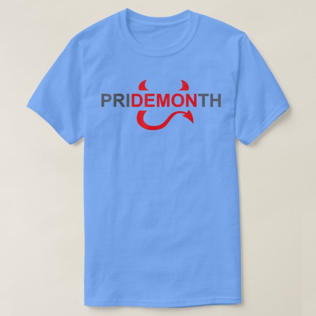 Pride Month Demon,Gay Pride  LGBT Awareness Month  T-Shirt (Design Front)