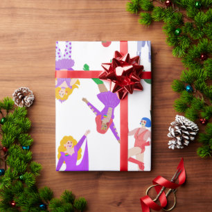 pride month drag queens lgbt transwomen wrapping paper