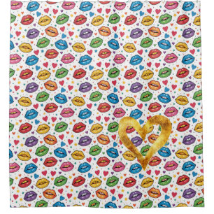 Pride Month Lesbian, gay, With rainbow Shower Curtain