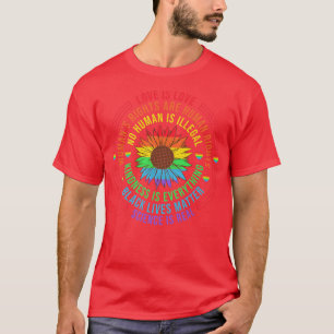 Pride Month Lgbt Flag Blm Women Rights4571  T-Shirt