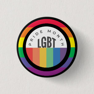 Pride Month  LGBT with rainbow theme 3 Cm Round Badge