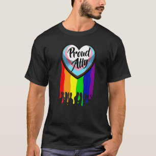 Pride Month Lgbtq Dripping Proud Ally Progress Rai T-Shirt