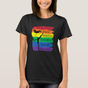 Pride Month Merch Lgbt Rainbow Fist Lgbtq Gay Prid T-Shirt