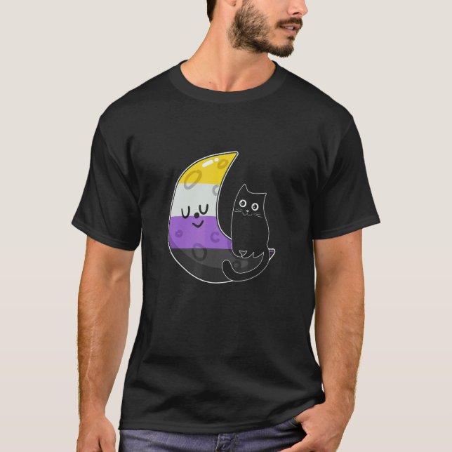 Pride Month Non Binary Cats Lgbt Flag Proud T-Shirt (Front)
