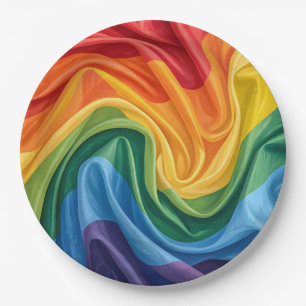 Pride month pattern paper plate