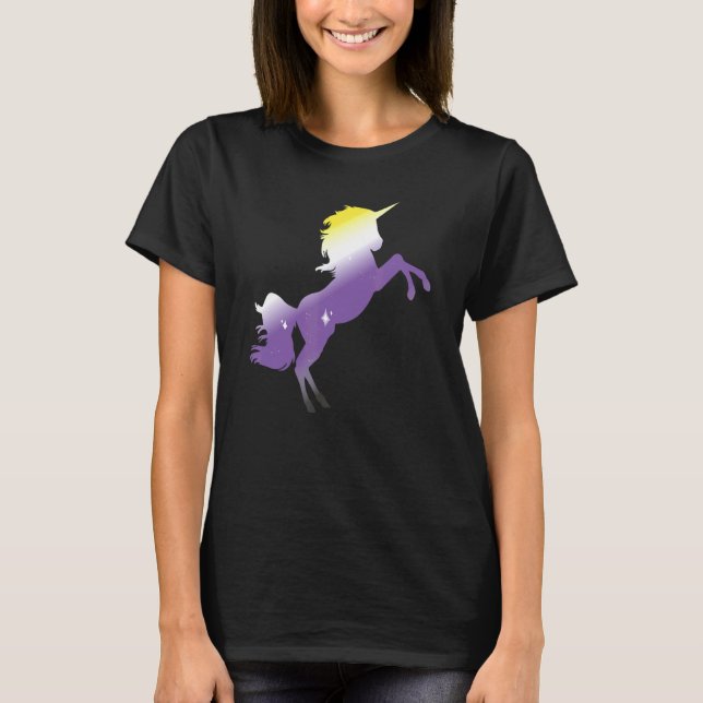 Pride Month Queer Nonbinary Flag Unicorn Lgbt Non  T-Shirt (Front)