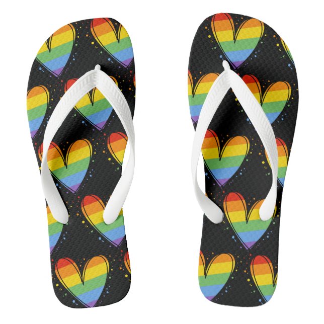 Pride Month Rainbow LGBTQ Love Jandals (Footbed)