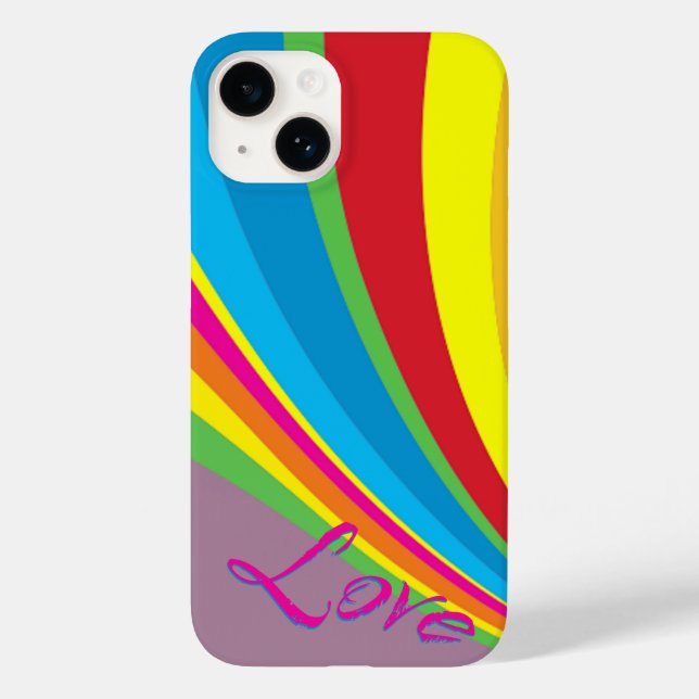 Pride Month - Rainbow Love Case-Mate iPhone Case (Back)