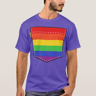 Pride Month Support LGBT Pocket Minimal  T-Shirt