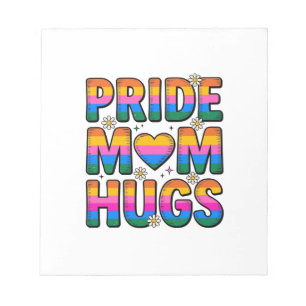Pride Mum Hugs Vintage Rainbow Vector Design_1 Notepad