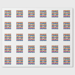 Pride Mum Hugs Vintage Rainbow Vector Design_1 Wrapping Paper